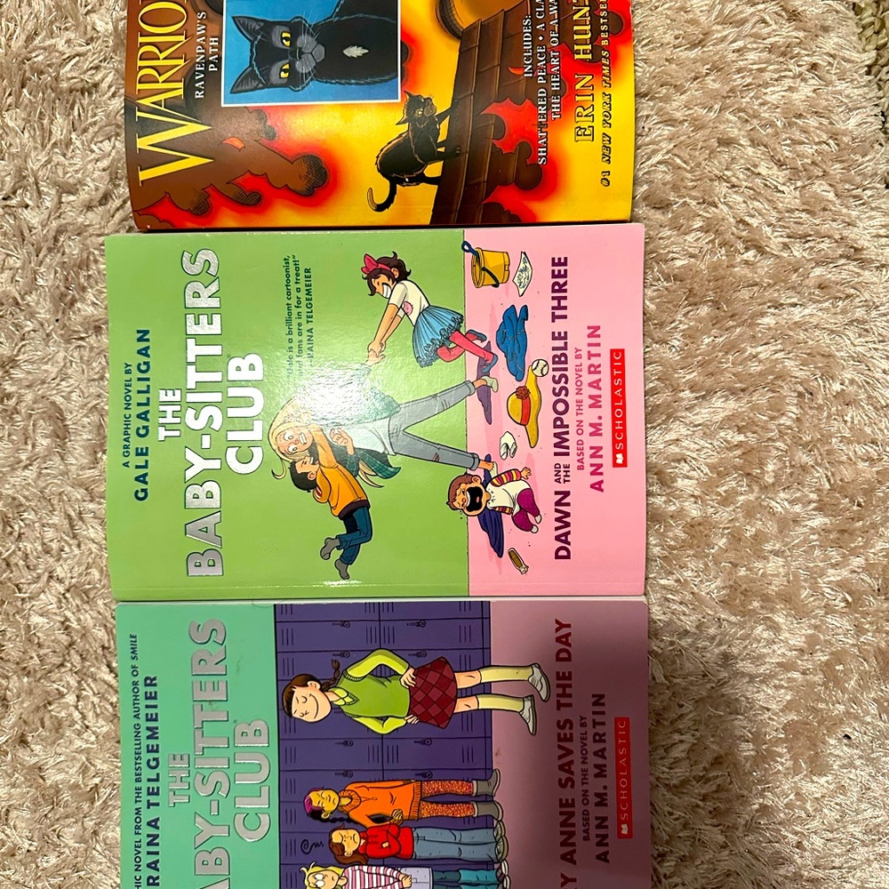 Babysitter club books and warriors book